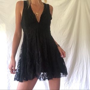 black free people lace dress